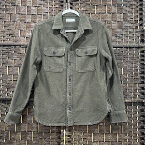 Everlane Shirt Jacket Men’s Green Olive Heavyweight Size Small